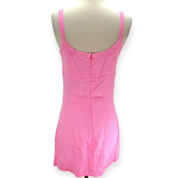 Holiday The Label NWT Pink Maldives Y2K 90s Vibe Dress Woven Sheath Stripe S - Picture 4 of 7